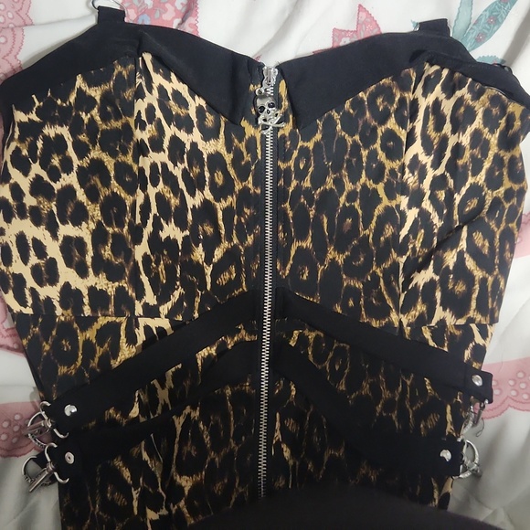 2x Killstar Leopard Pin Up Dress Goth Rockabilly Psychobilly Pencil Punk XXL - Picture 7 of 11